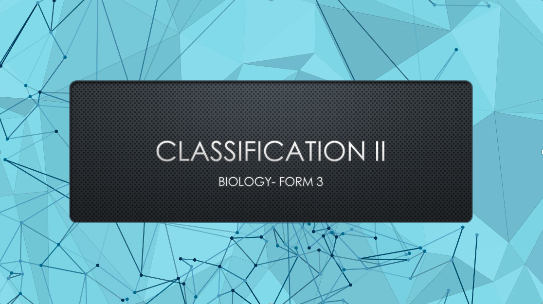 CLASSIFICATION II